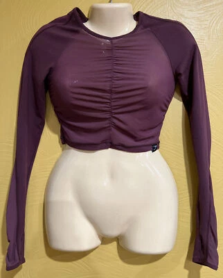 Nueva Camisa Top GYMSHARK Aura Corta Manga Larga Malla Ver a Través XS Extra Pequeña � Foto 1 de 4