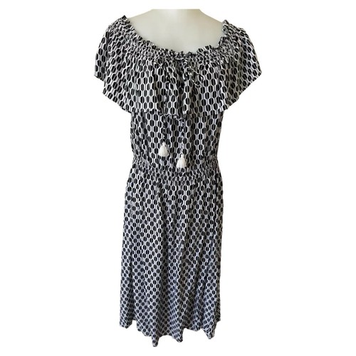 Abito a tracolla Kate Spade New York Arrow taglia XL nero bianco