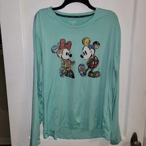baeleaf Womens Green Longsleeve Disney Character Shirt Size 2XL - Picture 1 of 4