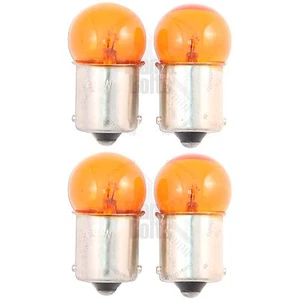 Amber 4x Light Bulb Turn Signal Blinker Single Filament Glass 1156 BA15S 23W - Bild 1 von 3