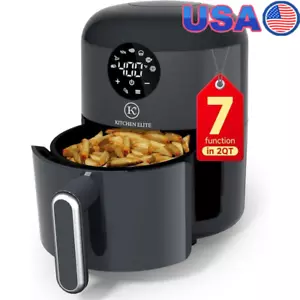 7 In 1 Compact Air Fryer Oil Less Cooking Easy Clean Nonstick Basket 2 Quart New - Picture 1 of 8