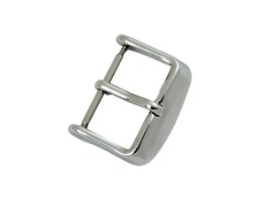 Pin buckle stainless steel polished watch strap clasp 16 18 20 22 24 mm - Picture 1 of 1