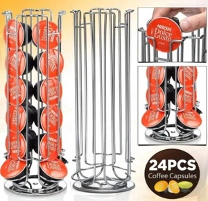 Dispenser Porta Capsule Dolce Gusto 24 Posti con Base Rotante in Metallo - Foto 1 di 11
