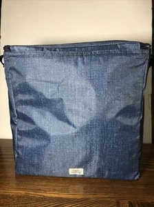 Thirty One Large Chill Thermal Picnic Lunch Bag Insert 31 gift Blue Crosshatch - Bild 1 von 7