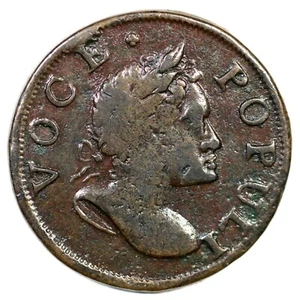 1760 N-2 R-3 Voce Populi Colonial Copper Coin  - Picture 1 of 2