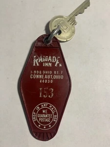 Ramada Inn Hotel Motel Zimmer Schlüsselanhänger & Schlüssel Conneaut Ohio #153 - Bild 1 von 2
