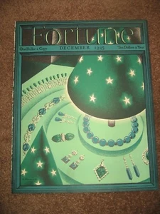 Portada original de la revista Fortune casi como nueva diciembre 1935 joyero gemas - Imagen 1 de 1