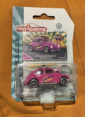 Modellino Majorette Volkswagen Coccinelle VW Beetle Rosa 241A-7 1/64 3 Inches - Immagine 1 di 2