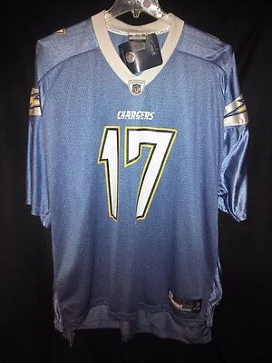 LA Chargers Philip Rivers XXL Reebok Authentic Replica Lt Blue Jersey NWT - Image 1 of 4