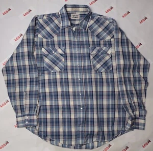 Camisa Levi's Western para hombre grande azul con botones B19 - Imagen 1 de 8