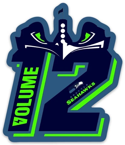 Seattle Seahawks Volume 12 "12th Man" w/ Seahawk Logo Type Die-Cut MAGNET Cover