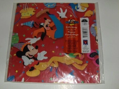New Hallmark Mickey Mouse and friends gift wrap 8 1/3 sq. ft. - 2 sheets - Image 1 of 2