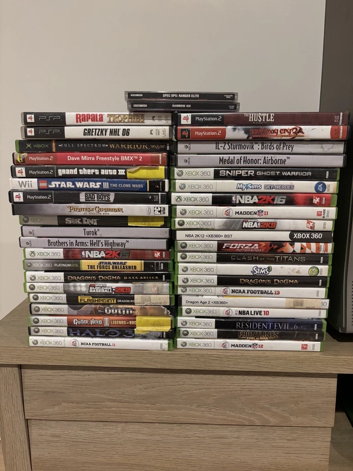 Video Game Bundle - Lot of 42 - Xbox 360 - XBOX, PS1,PS2,PSP UNTESTED - AS IS - Image 1 of 4