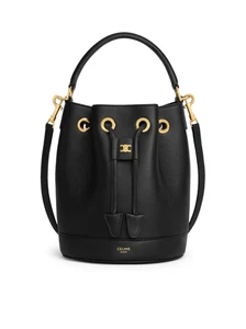 CELINE Teen Clara $2950 Black Leather Bucket Bag New & Authentic - Picture 1 of 4