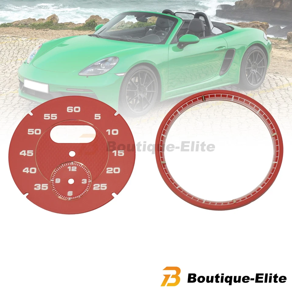 For Porsche Cayman 911 Macan Cayenne Boxster Panamer Chrono Red Dial Clock Gauge - Image 1 of 4