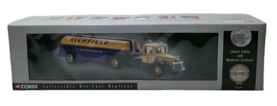 2000 Corgi Limited Edition Mack LJ Semi With Skirted Tanker Richfield 51001 1:50 - Image 1 of 4