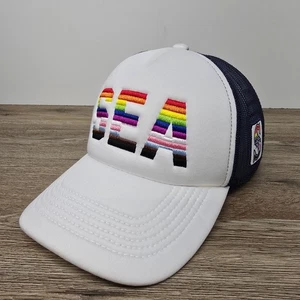 Cappello camionista 2024 PRIDE Seattle Mariners - berretto da baseball arcobaleno Pride Day 6/1/24 - Foto 1 di 9