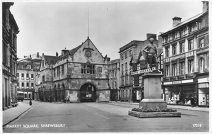 Postcard England Market Square Shrewsbury RPPC - Picture 1 of 2