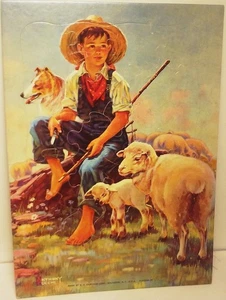 HTF c1950's ANTHONY CUCCHI litho PUZZLE on board SONNY & SHEP -#5-2525m-29-NICE! - Picture 1 of 8