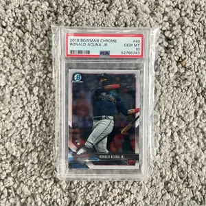 2018 Bowman Chrome Ronald Acuna Jr Ronald Acuña Jr #40 PSA 10 GEM MT Rookie RC - Bild 1 von 1