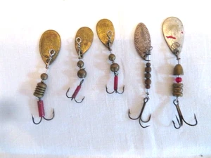 Vintage 5 Spinner Lure Lot: Olympique - CP Swing - Mepps Aglia 1 - 2 Aglia 0 - Picture 1 of 3