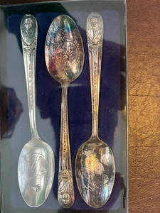 Vintage Presidential Commemorative Spoons - Kennedy, Johnson, Nixon. Boxed - Picture 1 of 1