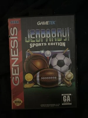 Jeopardy! Sports Edition Sega Genesis COMPLETE w/ Box manual game - Image 1 of 4