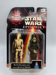 Star Wars Episodio 1 Runa Haako con droide da battaglia bonus 1999 RARO spedizione gratuita - Foto 1 di 8