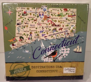 NIB Connecticut Destinations Jigsaw Puzzle USA Galleyware Company 1000 Piece - Picture 1 of 4