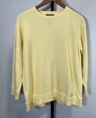 Sudadera amarilla de gran tamaño pequeña pequeña vintage de mujer Lauren Ralph Lauren Foto 1 de 4