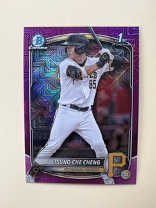 Mega caja fucsia Bowman 1st Tsung-Che Cheng 2025/299 Prospect #BCP-95 Pirates - Imagen 1 de 3