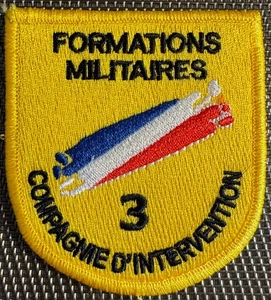 ECUSSON PATCH FORMATIONS MILITAIRES 3eme COMPAGNIE D’INTERVENTION  (ECU 90) - Picture 1 of 2