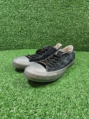 Zapatillas deportivas Converse All Star x Miley Cyrus negras de terciopelo plateadas para mujer 7 Foto 1 de 4