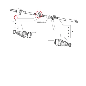 CROCIERA SEMIALBERO DIFFERENZIALE FIAT PUNTO - LANCIA MUSA ORIGINALE 46307825 - Picture 1 of 1