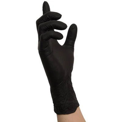 MCD MEDICAL CARE 1000 Nitras BLACK WAVE Nitrilhandschuhe Gr. XS - XL schwarz Einweghandschuhe