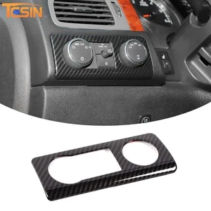 Carbon Fiber Headlight Switch Cover Trim For Suburban Tahoe SIERRA YUKON 07-13 - Picture 1 of 15