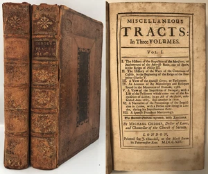 1714 Geddes MISCELLANEOUS TRACTS Vol. 1-2 History Spanish Catholic Church - Picture 1 of 24