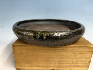 Unique Glazed  Tokoname Bonsai Tree Pot By Koyo 11 7/8 By 2 1/8” - Picture 1 of 21