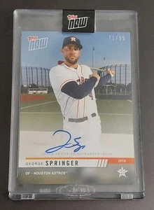 2019 Topps Now Opening Day #OD-158A George Springer AUTO AUTOGRAPH #d 71/99 - Bild 1 von 2