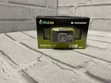 Biolite Headlamp 200 Lumen, Super Bright, USB Recharge, Brand New RRP £45, Green