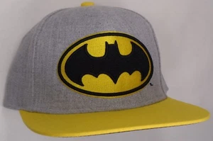 Gorra de sombrero con licencia de DC Comics logotipo de Batman billete plano amarillo calentado CP - Imagen 1 de 1