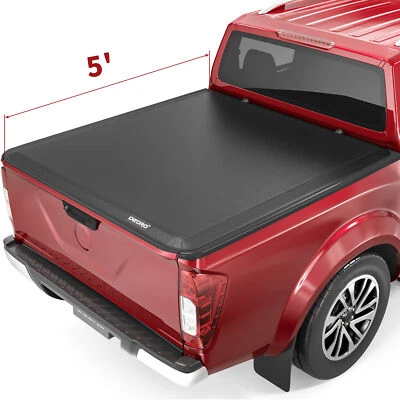OEDRO 5FT Roll-up Soft Tonneau Cover For 2005-2026 Nissan Frontier Truck Bed - Image 1 of 4