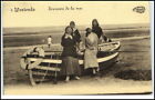 WESTENDE Belgien CPA Belgique ~1910/20 Frau Boot Rettungsboot Souvenier la Mer
