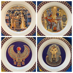 King Tut's Treasures Teller Set 4 Matching #469/3247 Gent Collection 1977 RAR! - Bild 1 von 12