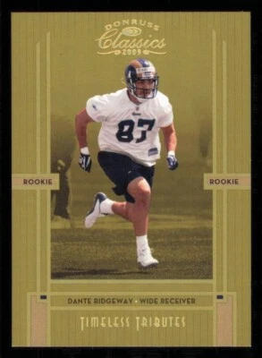 2005 Donruss Classics Timeless Tributes Gold /25 Dante Ridgeway RC #227 NM-MT - Image 1 of 2