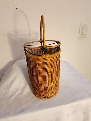 CESTA CILÍNDRICA Princess House Casual Home con mango giratorio protector de plástico Foto 1 de 4