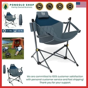 TIMBER RIDGE Silla de camping hamaca con respaldo ajustable, silla hamaca ple... - Imagen 1 de 9