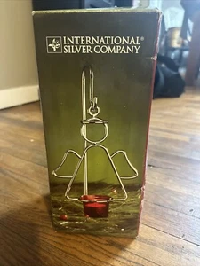 International Silver Company hängender Engel Teelichthalter in Box - Bild 1 von 6