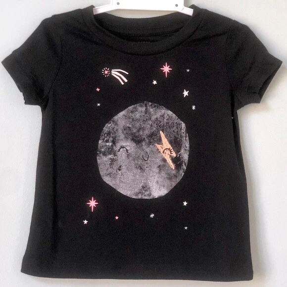 Gymboree Baby Moon and Stars  Black T-shirt 12-18 NWT - Image 1 of 1