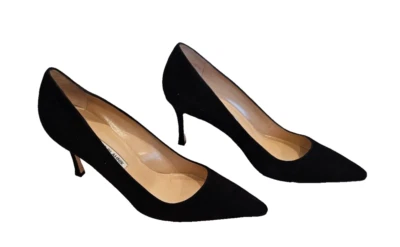 Tacones de gamuza MANOLO BLAHNIK BB75 negros - talla 40 Foto 1 de 4